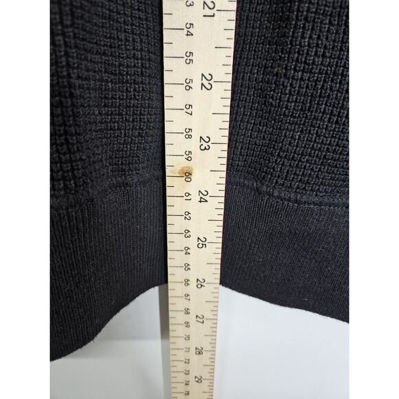 Michael Kors Mens Full Zip Cardigan Sweater Large Classic 100% Cotton Black - Picture 3 of 6